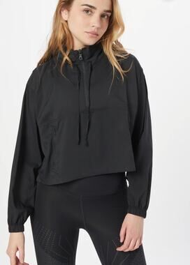 NWT Girlfriend Collective Hummingbird Windbreaker Hood Athletic Black Jacket XXL